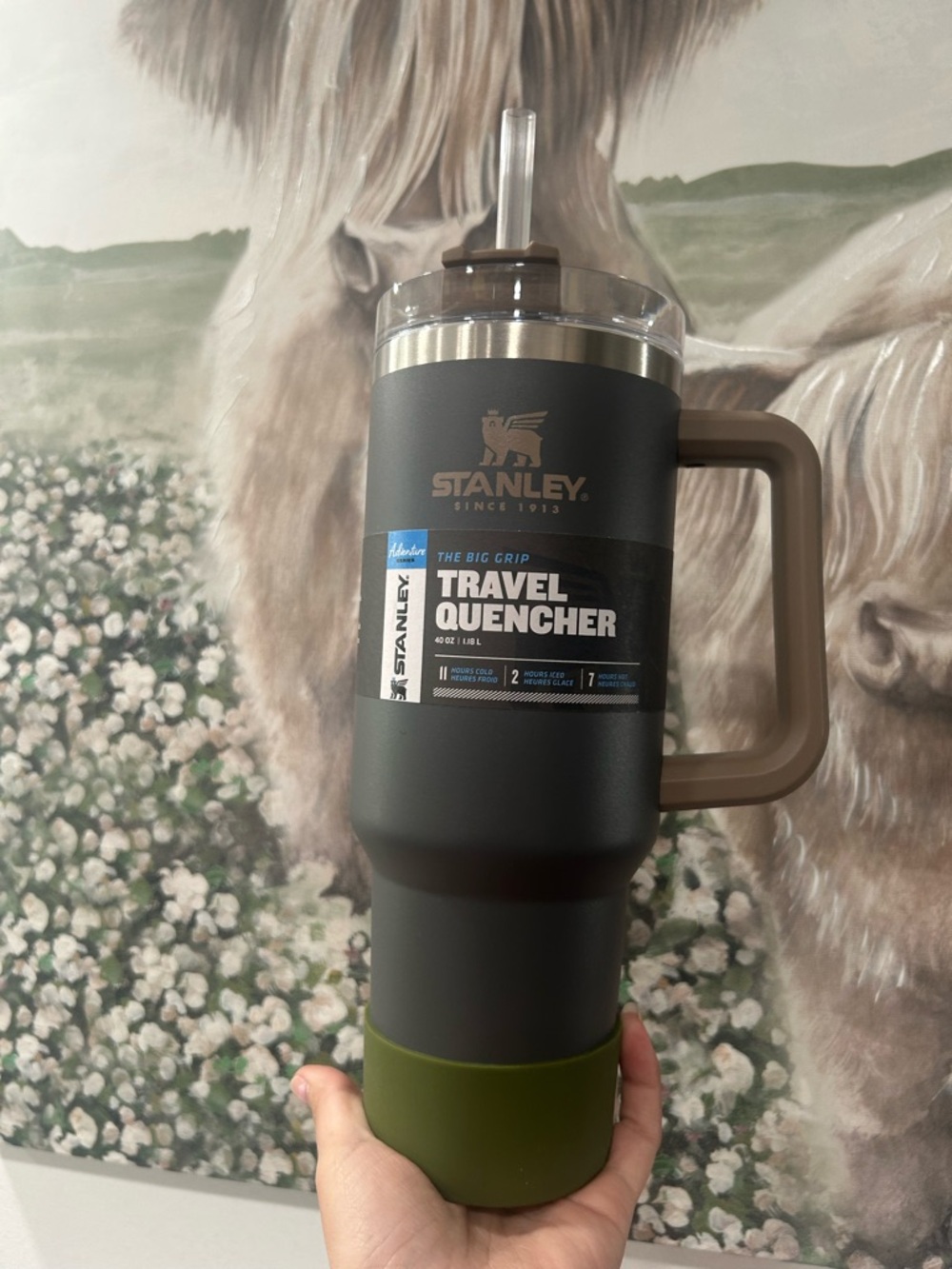 Stanley Adventure Quencher Coal 40 Oz Travel Tumbler